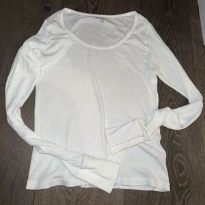 Brandy Melville White Long Sleeve Top
